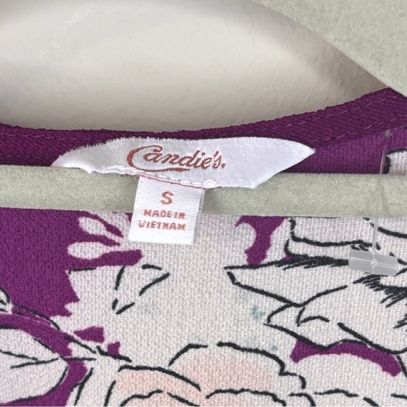 Candie's Purple High Low Sundress with Flutter Sleeves - Picture 11 of 13